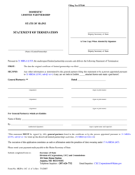 Document preview: Form MLPA-11C Statement of Termination - Maine