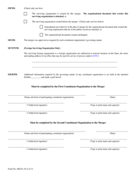 Form MLPA-10 Articles of Merger (Relating to a Lp) - Maine, Page 2