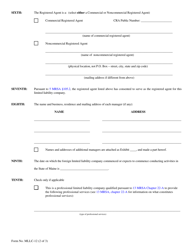 Form MLLC-12 Statement of Foreign Qualification to Conduct Activities - Maine, Page 2
