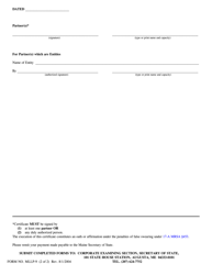 Form MLLP-9 Certificate of Amendment - Maine, Page 2