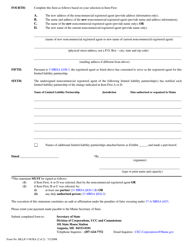 Form MLLP-3-NCRA Statement of Appointment or Change of Noncommercial Registered Agent - Maine, Page 2