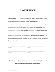 Document preview: Form MVD-386 Sample Lease - Maine