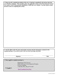 Form BPV-040 Application for Complaint - Massachusetts, Page 2