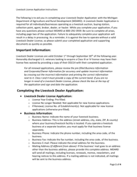 Form AH-047 Livestock Dealer License Application - Michigan, Page 3