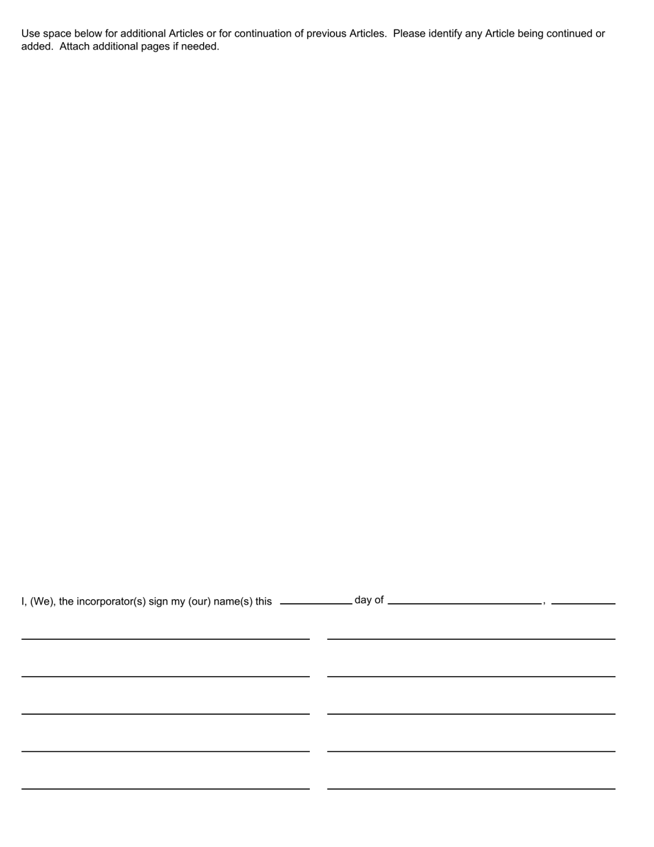 Form CSCL / CD-502 Articles of Incorporation for Use by Domestic Nonprofit Corporations - Michigan, Page 3