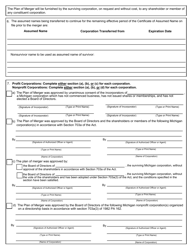Form CSCL/CD-550 Certificate of Merger for Use by Domestic Profit and Nonprofit Corporations - Michigan, Page 3