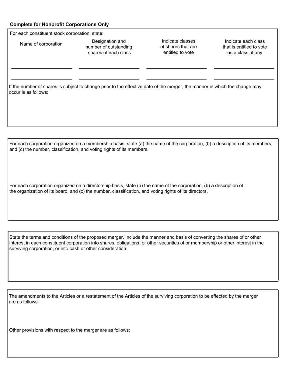 Form CSCL / CD-550M Certificate of Merger Cross Entity Merger for Use by Corporations, Limited Liability Companies, and Limited Partnerships - Michigan, Page 4