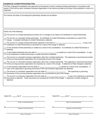 Form CSCL/CD-550M Certificate of Merger Cross Entity Merger for Use by Corporations, Limited Liability Companies, and Limited Partnerships - Michigan, Page 7