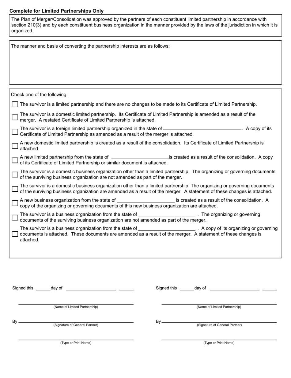 Form CSCL / CD-550M Certificate of Merger Cross Entity Merger for Use by Corporations, Limited Liability Companies, and Limited Partnerships - Michigan, Page 7