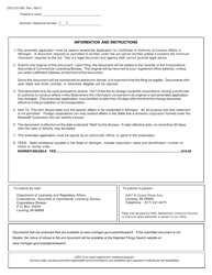 Form CSCL/CD-565 &quot;Amended Application for Certificate of Authority to Conduct Affairs in Michigan for Use by Foreign Nonprofit Corporations&quot; - Michigan, Page 3