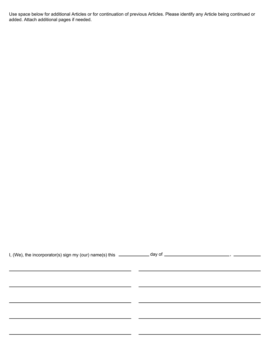 Form CSCL / CD-500 Articles of Incorporation for Use by Domestic Profit Corporations - Michigan, Page 3