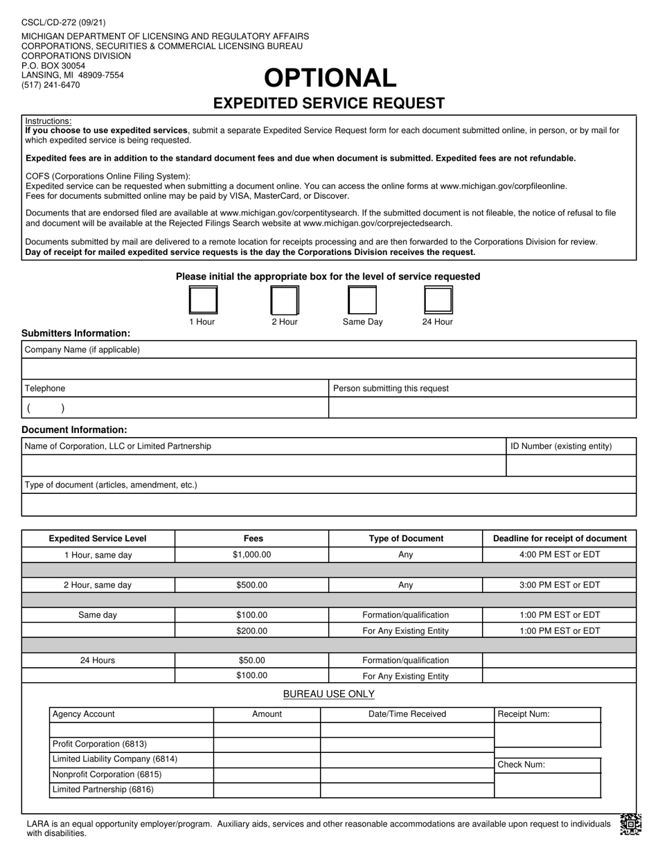 Form CSCL / CD-412 Certificate of Change for Use by Foreign Limited Partnerships - Michigan, Page 4