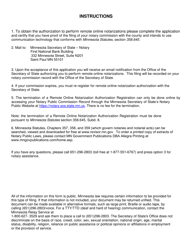 Remote Online Notarization Authorization - Minnesota, Page 2
