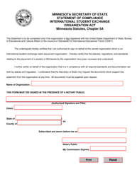 Application for Registration/Renewal of an International Student Exchange Visitor Placement Organization - Minnesota, Page 3