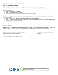 Form FIS2372 Notice of Cybersecurity Event - Michigan, Page 5