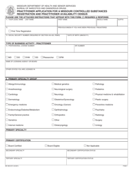 Form MO580-3014 Practitioner Application for a Missouri Controlled Substances Registration and Practitioner Availability Census - Missouri, Page 3