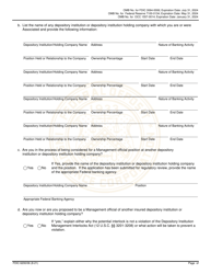 FDIC Form 6200/06 Interagency Biographical and Financial Report, Page 10