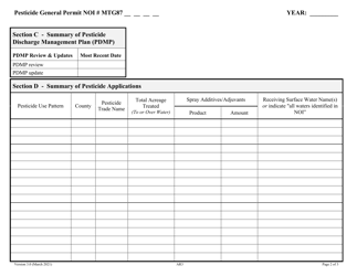 Form AR3 Pesticides Annual Report Form for Tier II Facilities - Montana, Page 2