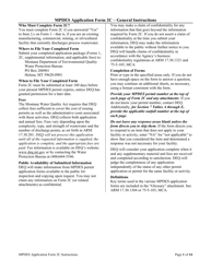 Instructions for MPDES Form 2C Existing Manufacturing, Commercial, Mining, and Silviculture Operations - Montana