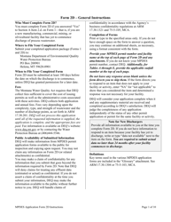Instructions for MPDES Form 2D New Manufacturing, Commercial, Mining, and Silviculture Operations - Montana