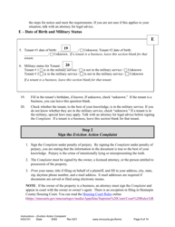 Form HOU101 Instructions - Eviction Action Complaint - Minnesota, Page 9
