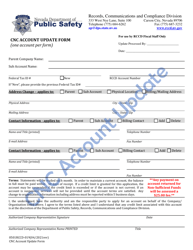 Form 0501RCCD-019 &quot;Cnc Account Update Form&quot; - Nevada