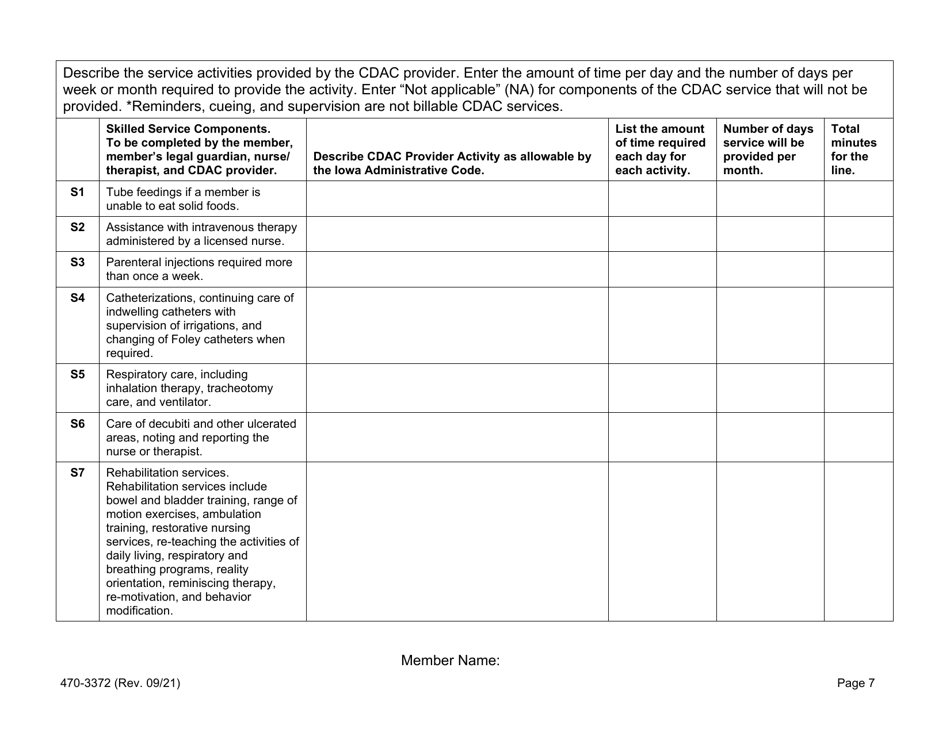Form 470-3372 Home- and Community-Based Services (Hcbs) Consumer-Directed Attendant Care (Cdac) Agreement - Iowa, Page 7
