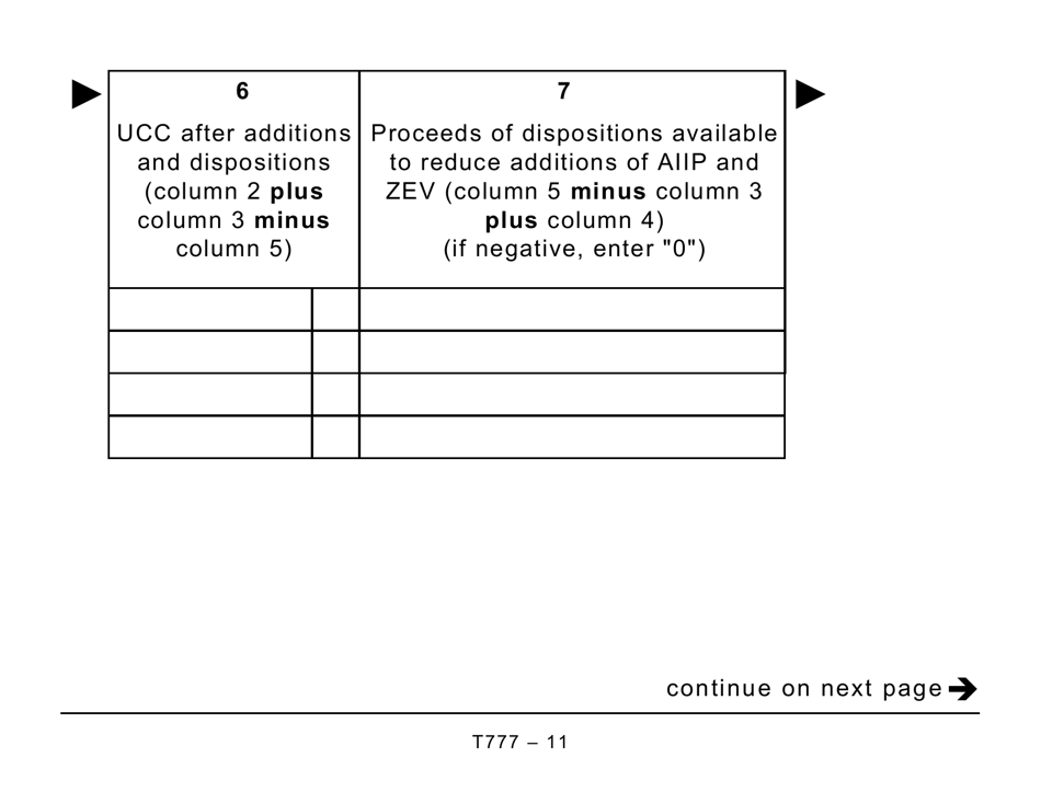 Form T777 Statement of Employment Expenses - Large Print - Canada, Page 11