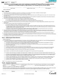 Document preview: Form RC661 Attestation for Owner/Managers and/or Senior Employees (Comptroller/Vp Finance/Cfo) of an Eligible Employer Applying for the Canada Emergency Wage Subsidy or the Canada Recovery Hiring Program - Canada