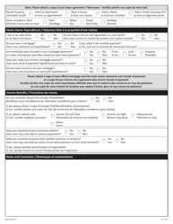 Form NWT9209 Application for Income Assistance - Northwest Territories, Canada (English/French), Page 4