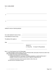 Form 5 Third Party Notice - British Columbia, Canada, Page 3