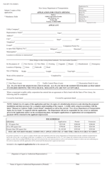 Form MT-17A &quot;Application for Utility Opening&quot; - New Jersey