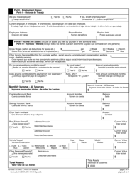 Form 10110 Financial Questionnaire to Establish Indigency - New Jersey (English/Spanish), Page 2