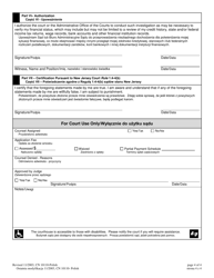 Form 10110 Financial Questionnaire to Establish Indigency - New Jersey (English/Polish), Page 4
