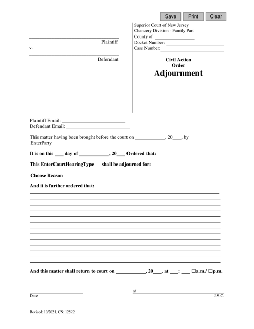 Form 12592 Printable Pdf