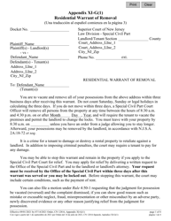 Form 12816 Appendix XI-G(1) &quot;Residential Warrant of Removal&quot; - New Jersey (English/Spanish)