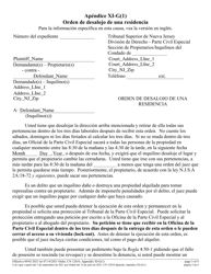 Form 12816 Appendix XI-G(1) &quot;Residential Warrant of Removal&quot; - New Jersey (English/Spanish), Page 3