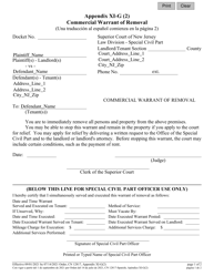 Form 12817 Appendix XI-G (2) &quot;Commercial Warrant of Removal&quot; - New Jersey (English/Spanish)
