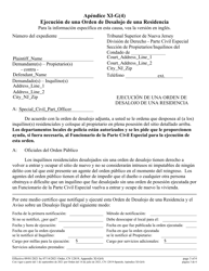 Form 12819 Appendix XI-G (4) Execution of Residential Warrant of Removal - New Jersey (English/Spanish), Page 3