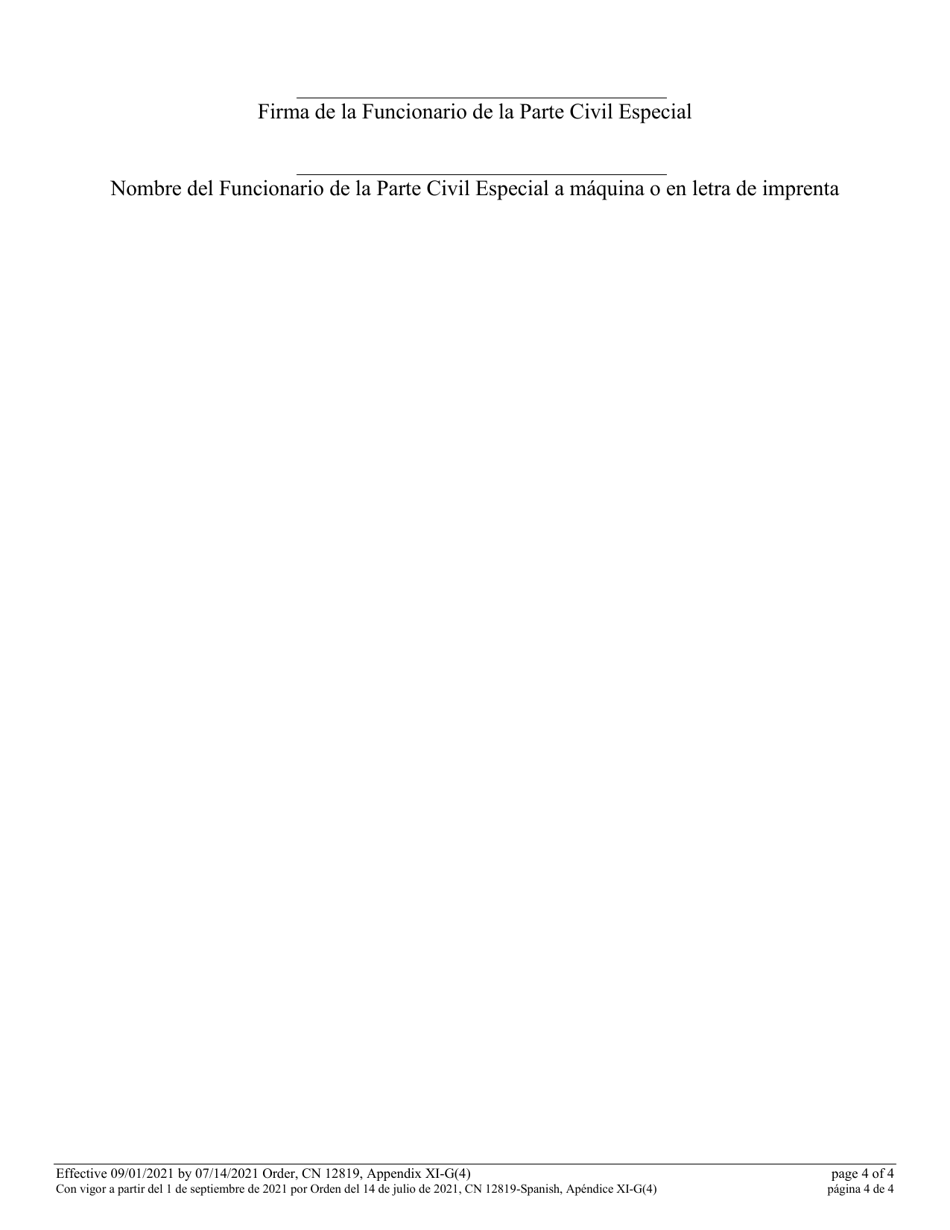 Form 12819 Appendix XI-G (4) Execution of Residential Warrant of Removal - New Jersey (English / Spanish), Page 4