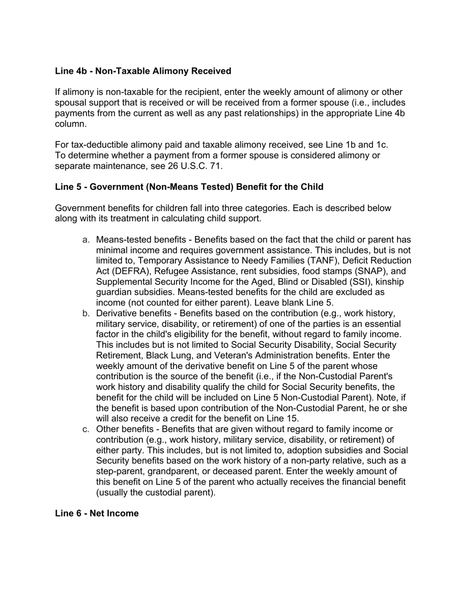 Instructions for Form 10788 Appendix IX-C Child Support Guidelines - Sole Parenting Worksheet - New Jersey, Page 14