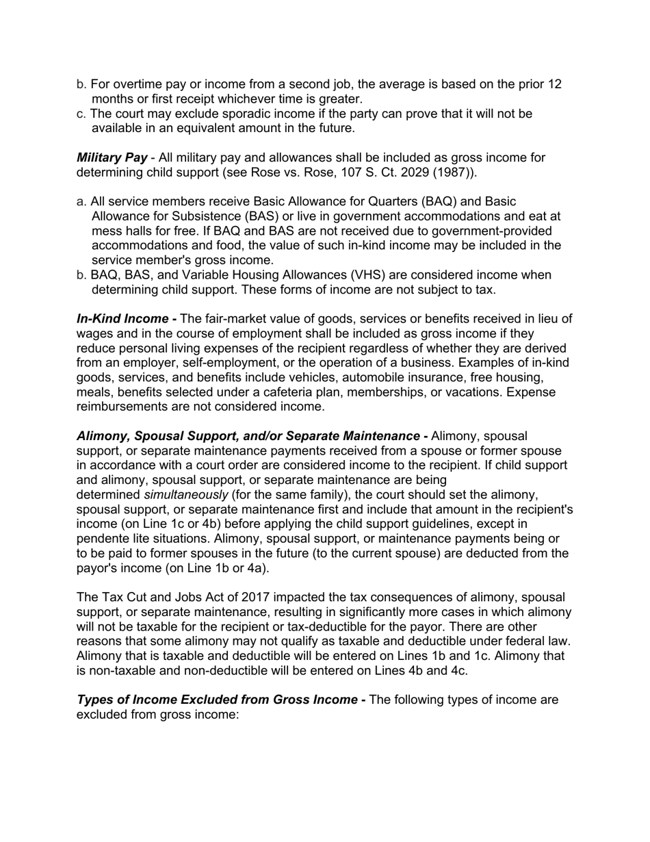 Instructions for Form 10788 Appendix IX-C Child Support Guidelines - Sole Parenting Worksheet - New Jersey, Page 25