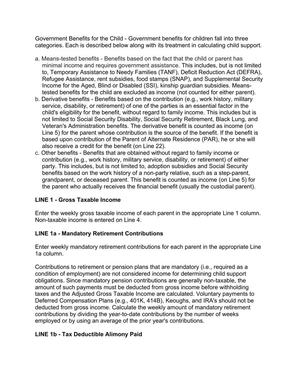 Instructions for Form 10788 Appendix IX-C Child Support Guidelines - Sole Parenting Worksheet - New Jersey, Page 29