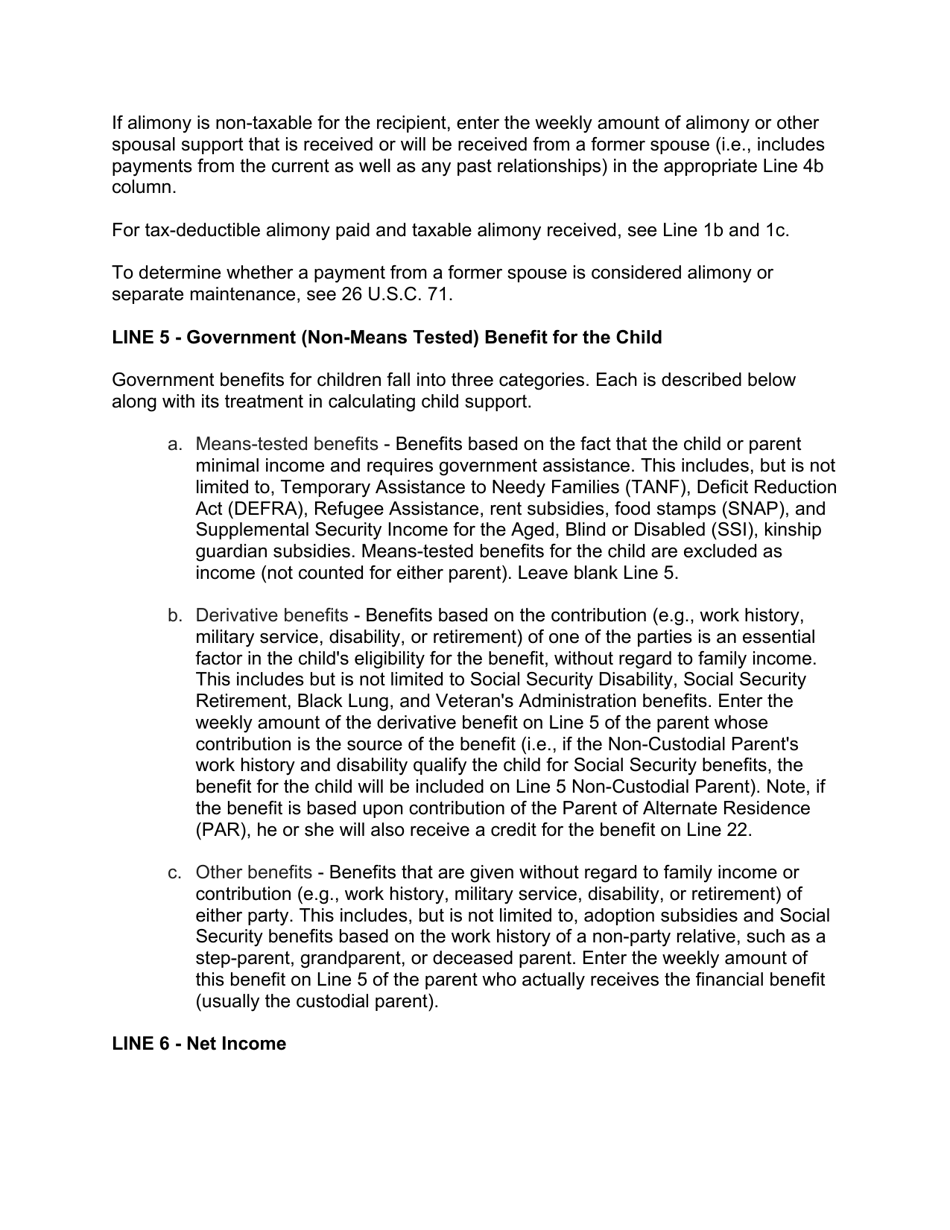 Instructions for Form 10788 Appendix IX-C Child Support Guidelines - Sole Parenting Worksheet - New Jersey, Page 34