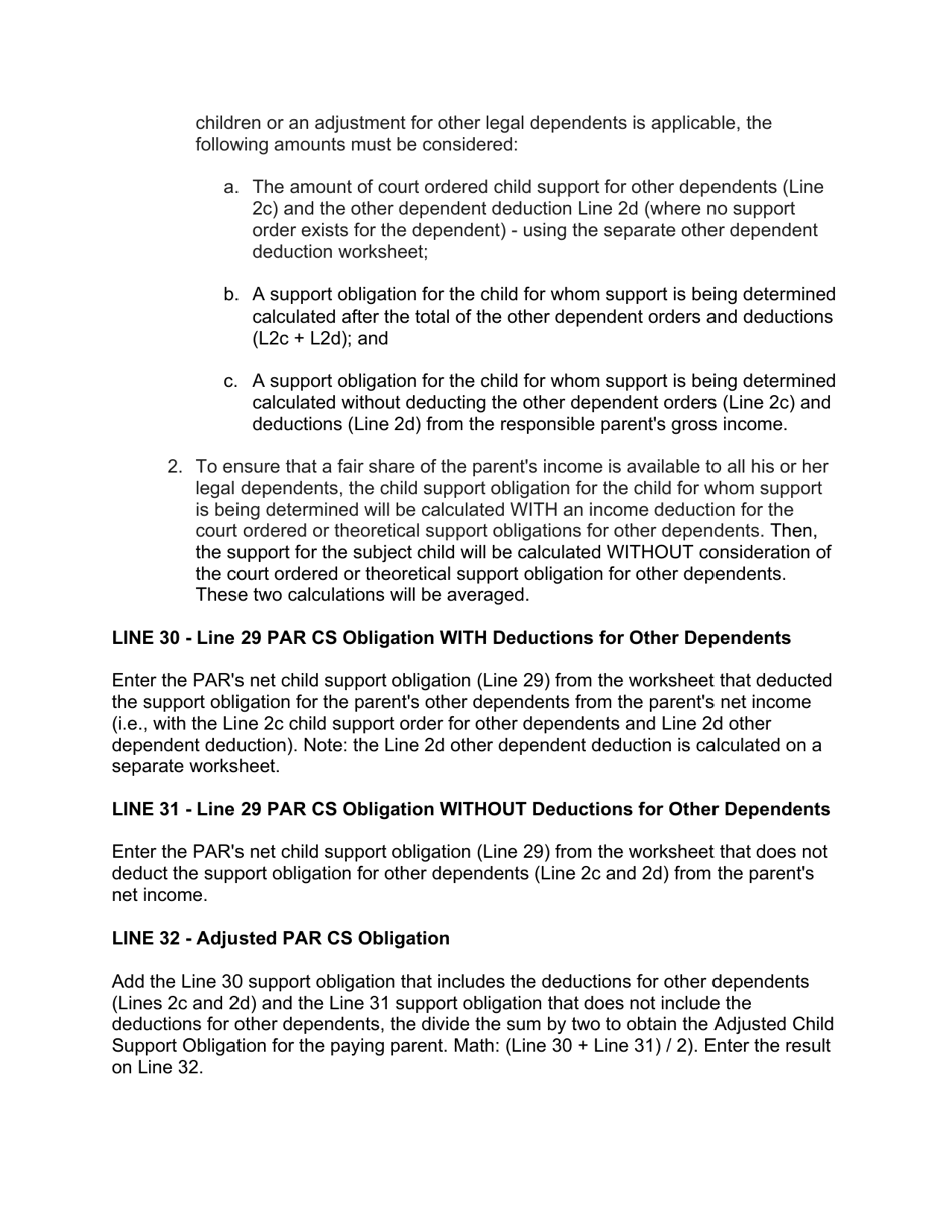 Instructions for Form 10788 Appendix IX-C Child Support Guidelines - Sole Parenting Worksheet - New Jersey, Page 43