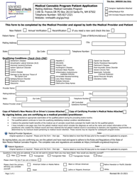 Medical Cannabis Program Patient Application - New Mexico, Page 2