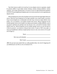 Mortgagor&#039;s Declaration of Covid-19-related Hardship - New York (Haitian Creole), Page 3