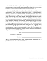Commercial Mortgagor&#039;s Declaration of Covid-19-related Hardship - New York (Haitian Creole), Page 3
