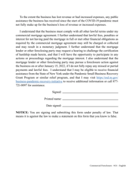 Commercial Mortgagor&#039;s Declaration of Covid-19-related Hardship - New York, Page 3