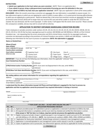 Document preview: Application to Destroy Expunged Marihuana Conviction Record - New York